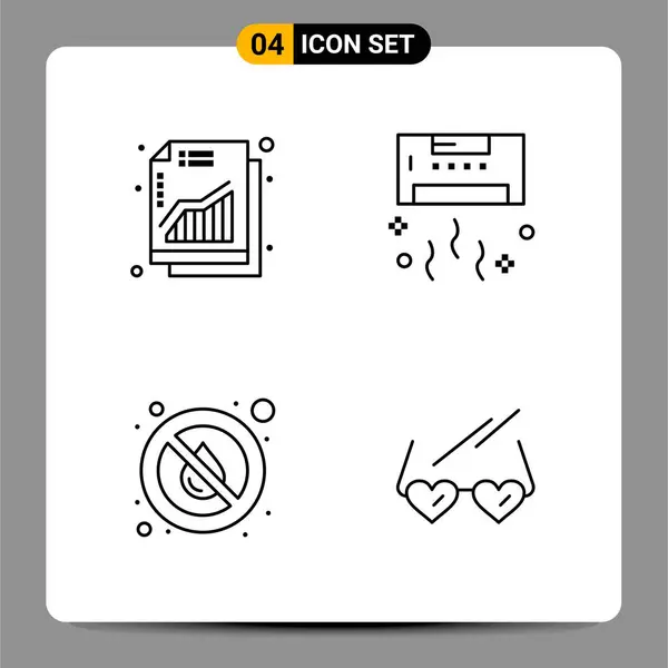 Conjunto Iconos Creativos Universales Simplemente Vector Ilustraciones Para Aplicaciones Web — Archivo Imágenes Vectoriales