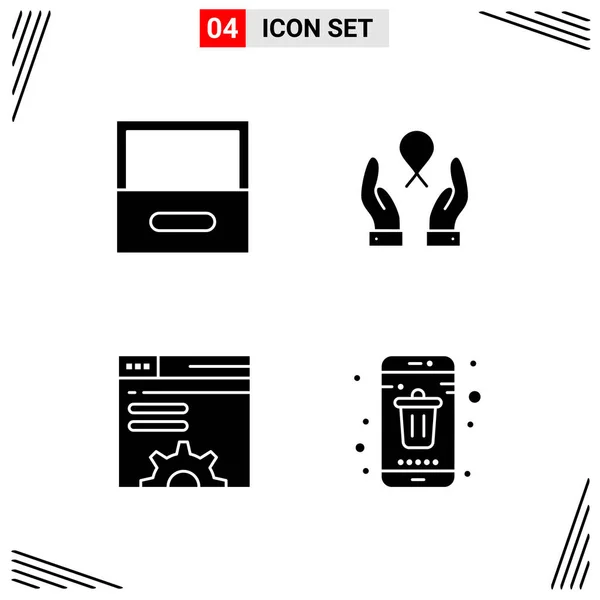 Conjunto Iconos Creativos Universales Simplemente Vector Ilustraciones Para Aplicaciones Web — Vector de stock