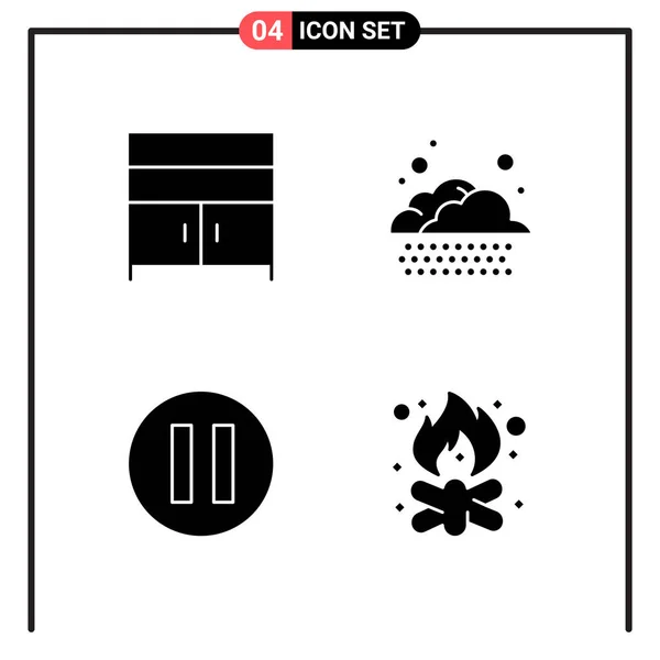 Conjunto Iconos Creativos Universales Simplemente Vector Ilustraciones Para Aplicaciones Web — Vector de stock