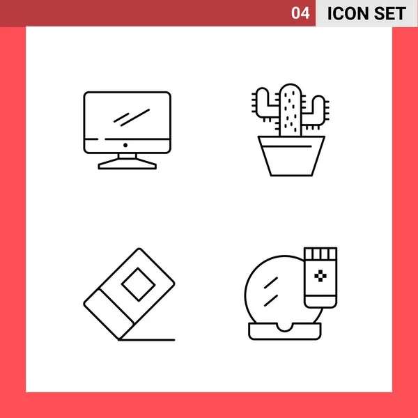 Set Dari Ikon Kreatif Universal Cukup Ilustrasi Vektor Untuk Aplikasi - Stok Vektor