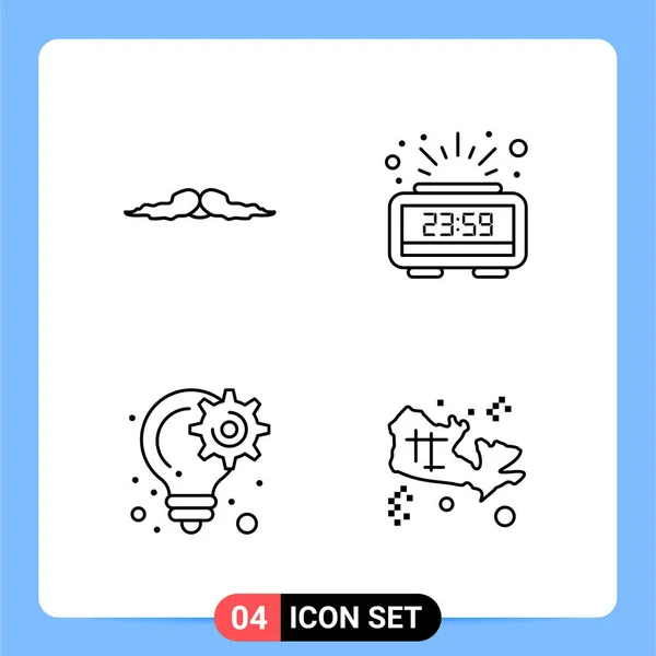 Set Universal Creative Icons Simply Vector Illustrations Web Mobile Apps — Stock Vector