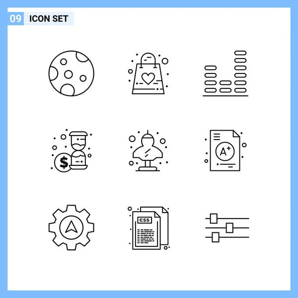 Set Universal Creative Icons Simply Vector Illustrations Web Mobile Apps — Stock Vector