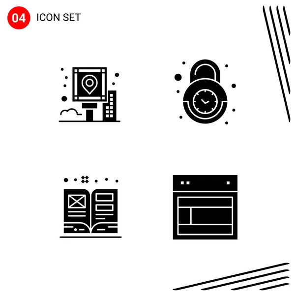 Conjunto Iconos Creativos Universales Simplemente Vector Ilustraciones Para Aplicaciones Web — Archivo Imágenes Vectoriales