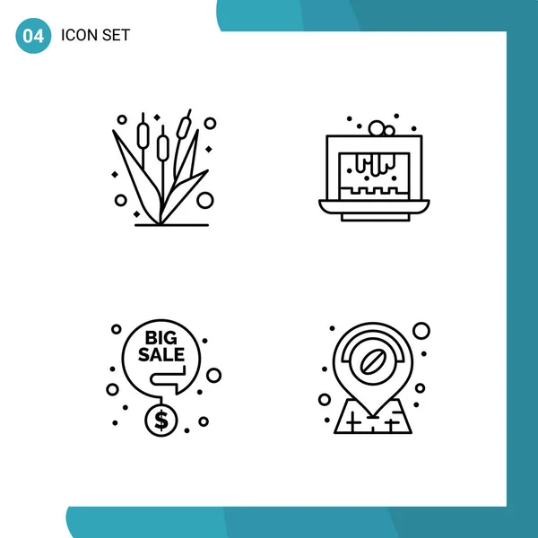 Conjunto Iconos Creativos Universales Simplemente Vector Ilustraciones Para Aplicaciones Web — Vector de stock