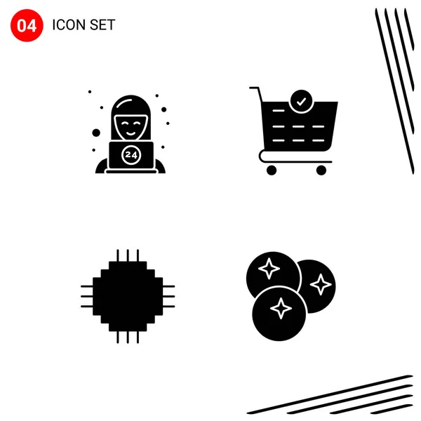 Set Universal Creative Icons Simply Vector Illustrations Web Mobile Apps — Stock Vector