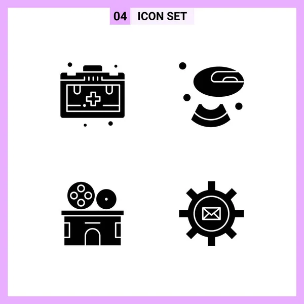 Conjunto Iconos Creativos Universales Simplemente Vector Ilustraciones Para Aplicaciones Web — Archivo Imágenes Vectoriales