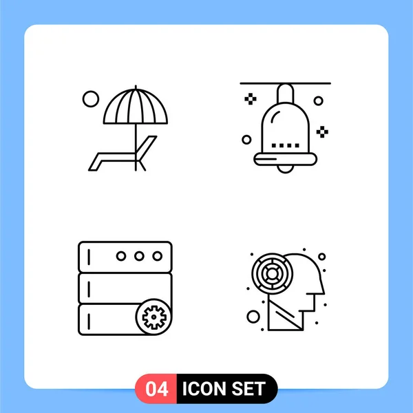 Conjunto Iconos Creativos Universales Simplemente Vector Ilustraciones Para Aplicaciones Web — Vector de stock