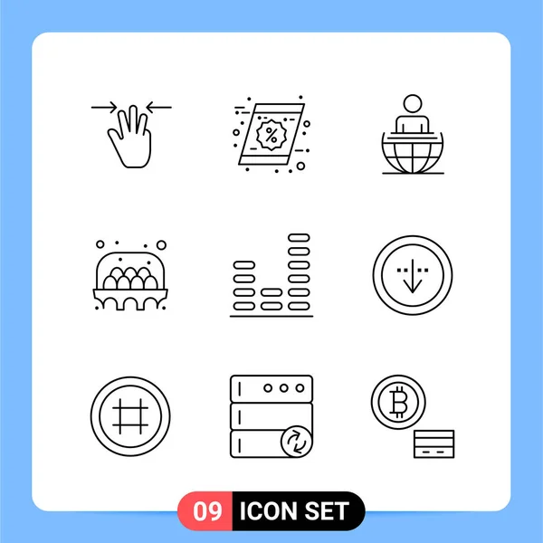 Conjunto Iconos Creativos Universales Simplemente Vector Ilustraciones Para Aplicaciones Web — Archivo Imágenes Vectoriales