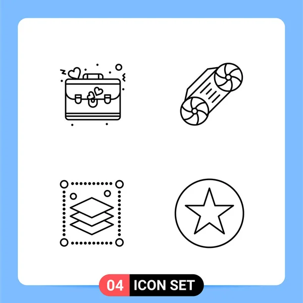 Set Universal Creative Icons Simply Vector Illustrations Web Mobile Apps — Stock Vector