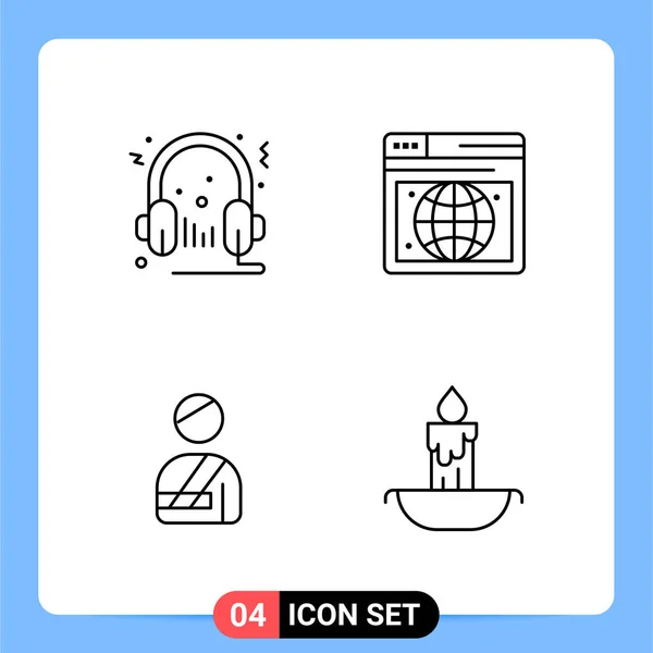 Creative Icons Set Design White Background — Stock Vector