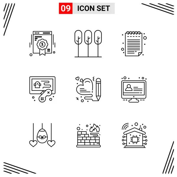 Set Universal Creative Icons Simply Vector Illustrations Web Mobile Apps — Stock Vector