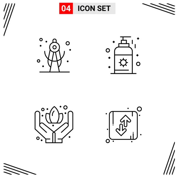 Set Universal Creative Icons Vector Illustration — Stock Vector