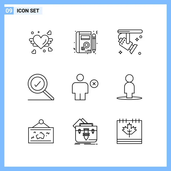 Conjunto Iconos Creativos Universales Simplemente Vector Ilustraciones Para Aplicaciones Web — Vector de stock