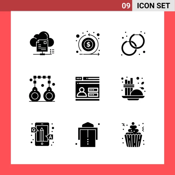 Conjunto Iconos Creativos Universales Simplemente Vector Ilustraciones Para Aplicaciones Web — Vector de stock