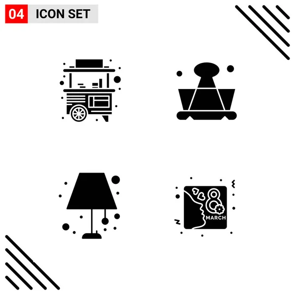 Conjunto Iconos Creativos Universales Ilustración Vectorial — Vector de stock