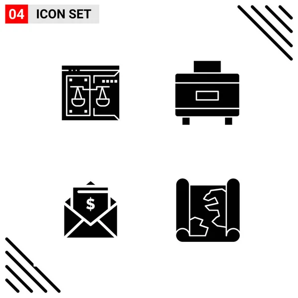 Set Universal Creative Icons Vector Illustration — Stock Vector