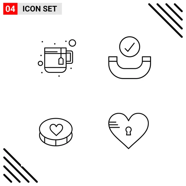 Conjunto Iconos Creativos Universales Simplemente Vector Ilustraciones Para Aplicaciones Web — Archivo Imágenes Vectoriales