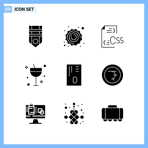 Conjunto Iconos Creativos Universales Simplemente Vector Ilustraciones Para Aplicaciones Web — Vector de stock