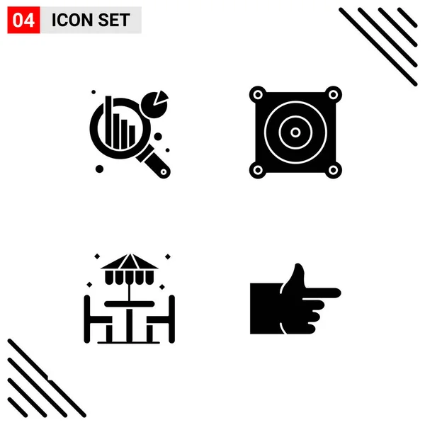 Conjunto Iconos Creativos Universales Simplemente Vector Ilustraciones Para Aplicaciones Web — Archivo Imágenes Vectoriales