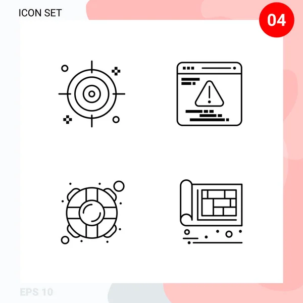 Conjunto Iconos Creativos Universales Simplemente Vector Ilustraciones Para Aplicaciones Web — Archivo Imágenes Vectoriales