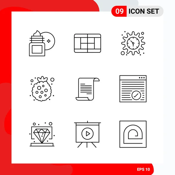 Conjunto Iconos Creativos Universales Simplemente Vector Ilustraciones Para Aplicaciones Web — Vector de stock