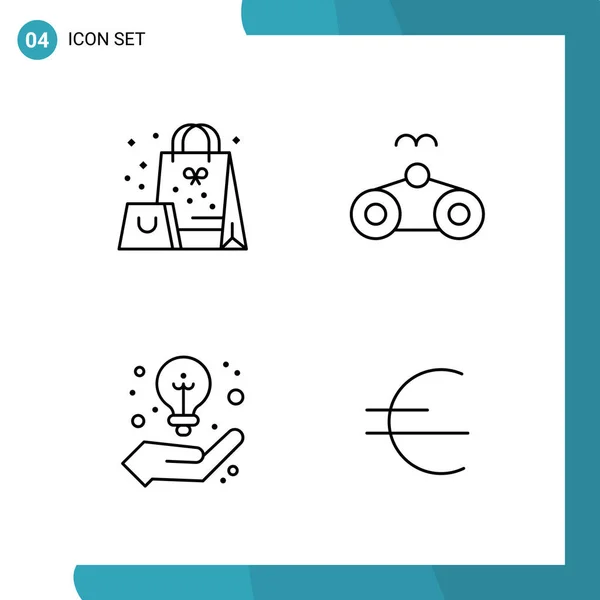 Conjunto Iconos Creativos Universales Ilustración Vectorial — Vector de stock