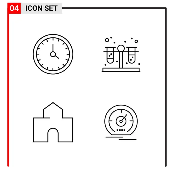 Set Universeller Kreativer Symbole Einfach Vektorillustrationen Für Web Und Mobile — Stockvektor