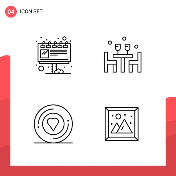 Set Universal Creative Icons Simply Vector Illustrations Web Mobile Apps — Stock Vector