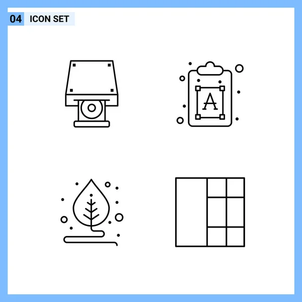 Conjunto Iconos Creativos Universales Simplemente Vector Ilustraciones Para Aplicaciones Web — Archivo Imágenes Vectoriales