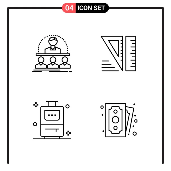 Conjunto Iconos Creativos Universales Simplemente Vector Ilustraciones Para Aplicaciones Web — Vector de stock