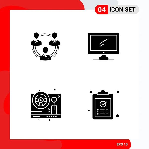 Conjunto Iconos Creativos Universales Simplemente Vector Ilustraciones Para Aplicaciones Web — Vector de stock