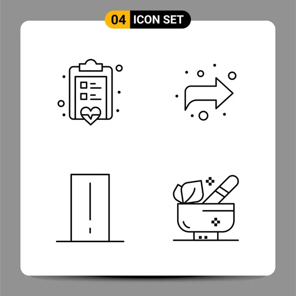 Conjunto Iconos Creativos Universales Simplemente Vector Ilustraciones Para Aplicaciones Web — Archivo Imágenes Vectoriales