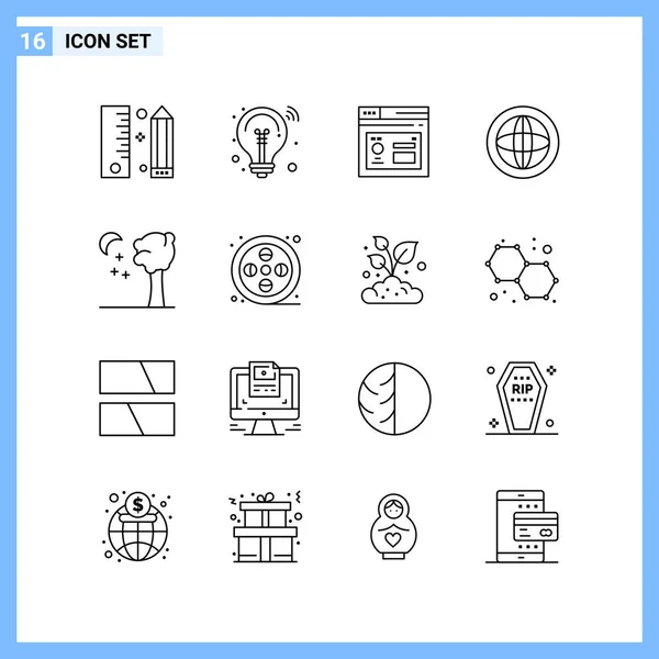 Set Universal Creative Icons Simply Vector Illustrations Web Mobile Apps — Stock Vector