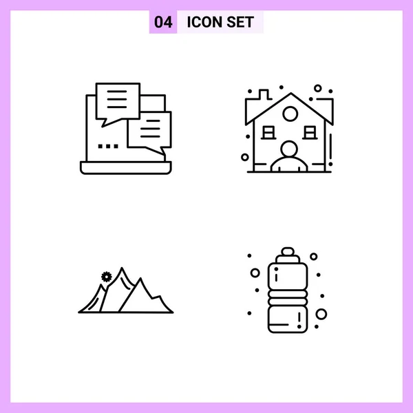 Conjunto Iconos Creativos Universales Simplemente Vector Ilustraciones Para Aplicaciones Web — Vector de stock