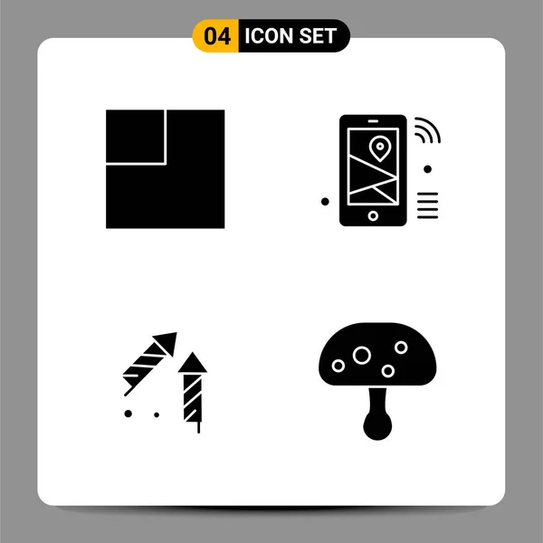 Set Universal Creative Icons Vector Illustration — Stock Vector