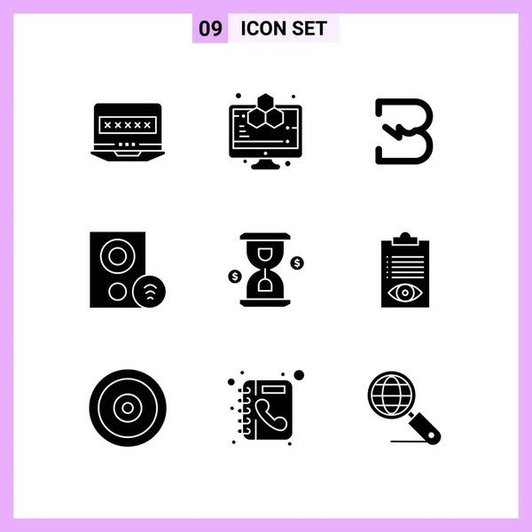 Conjunto Iconos Creativos Universales Simplemente Vector Ilustraciones Para Aplicaciones Web — Archivo Imágenes Vectoriales