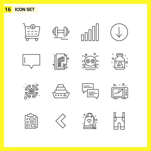 Set Universal Creative Icons Simply Vector Illustrations Web Mobile Apps — Stock Vector