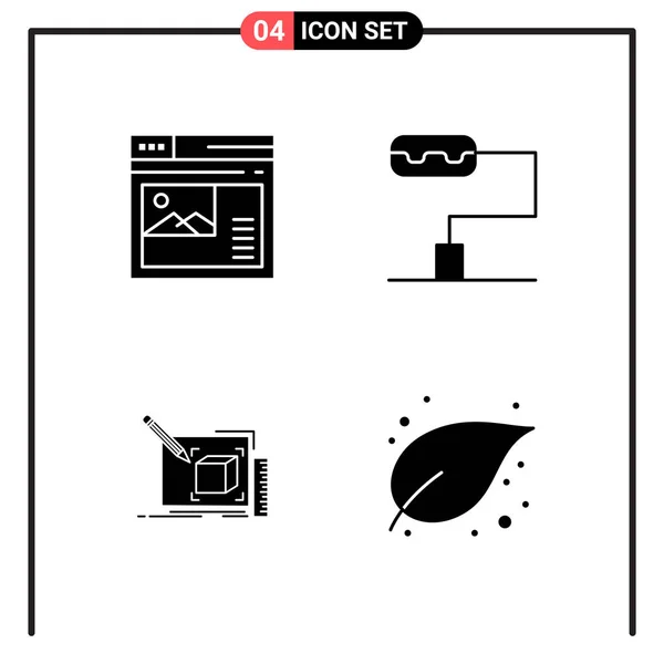 Set Dari Ikon Kreatif Universal Cukup Ilustrasi Vektor Untuk Aplikasi - Stok Vektor