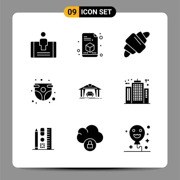 Conjunto Iconos Creativos Universales Simplemente Vector Ilustraciones Para Aplicaciones Web — Vector de stock