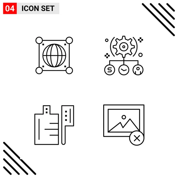 Conjunto Iconos Creativos Universales Simplemente Vector Ilustraciones Para Aplicaciones Web — Vector de stock