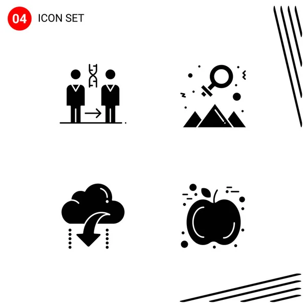 Conjunto Iconos Creativos Universales Simplemente Vector Ilustraciones Para Aplicaciones Web — Archivo Imágenes Vectoriales