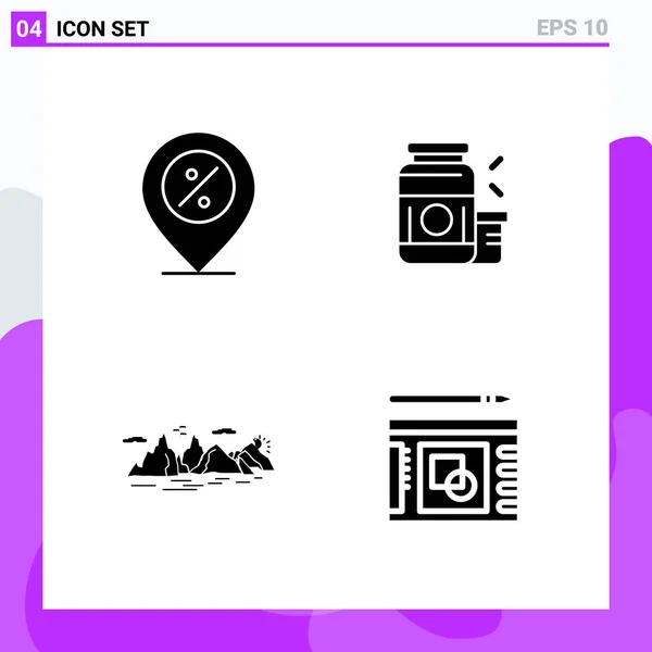 Conjunto Iconos Creativos Universales Simplemente Vector Ilustraciones Para Aplicaciones Web — Vector de stock