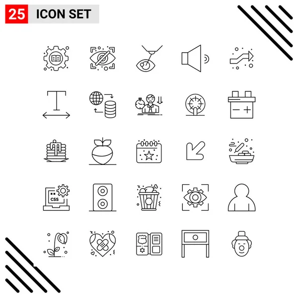 Conjunto Iconos Creativos Universales Simplemente Vector Ilustraciones Para Aplicaciones Web — Vector de stock