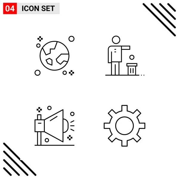 Conjunto Iconos Creativos Universales Simplemente Vector Ilustraciones Para Aplicaciones Web — Vector de stock