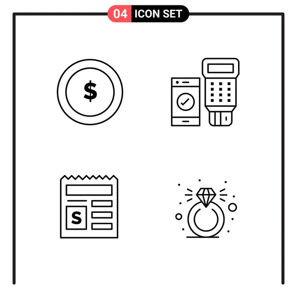 Iconos Creativos Conjunto Diseño Sobre Fondo Blanco — Vector de stock