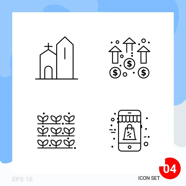 Conjunto Iconos Creativos Universales Simplemente Vector Ilustraciones Para Aplicaciones Web — Vector de stock