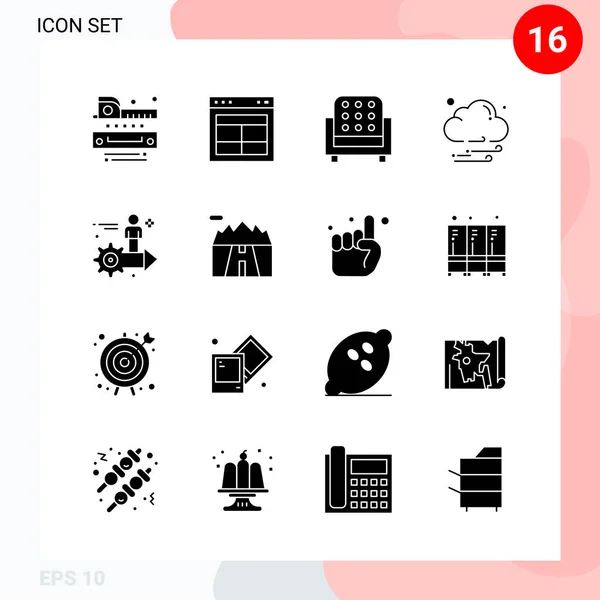 Conjunto Iconos Creativos Universales Simplemente Vector Ilustraciones Para Aplicaciones Web — Archivo Imágenes Vectoriales