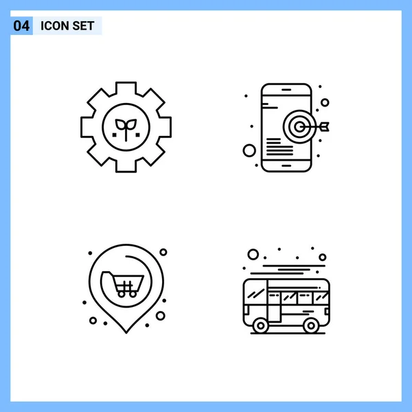 Set Universal Creative Icons Simply Vector Illustrations Web Mobile Apps — Stock Vector