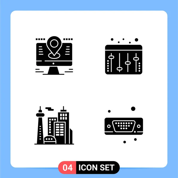 Conjunto Iconos Creativos Universales Simplemente Vector Ilustraciones Para Aplicaciones Web — Archivo Imágenes Vectoriales