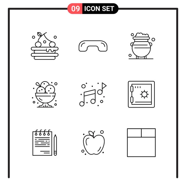 Conjunto Iconos Creativos Universales Simplemente Vector Ilustraciones Para Aplicaciones Web — Archivo Imágenes Vectoriales